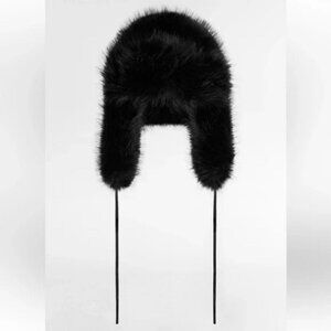 ZARA FAUX FUR AVIATOR HAT